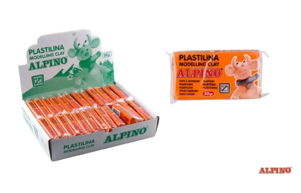 PLASTILINA 50 grs LARANJA ALPINO.