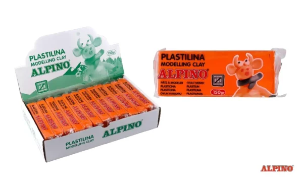 PLASTILINA 150 grs LARANJA ALPINA.