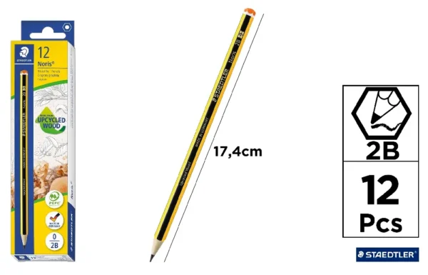 LÁPIS NORIS 2B LARANJA (2BO) STAEDTLER