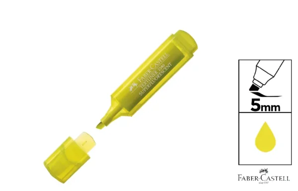 MARCADOR FLUO TEXTLINER 46 AMARELO FABER