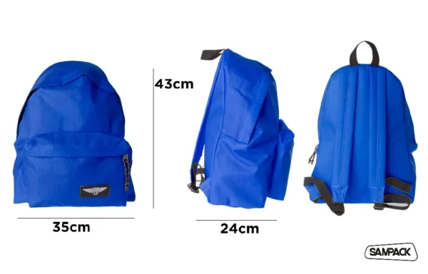 MOCHILA ECO AZUL GRANDE.