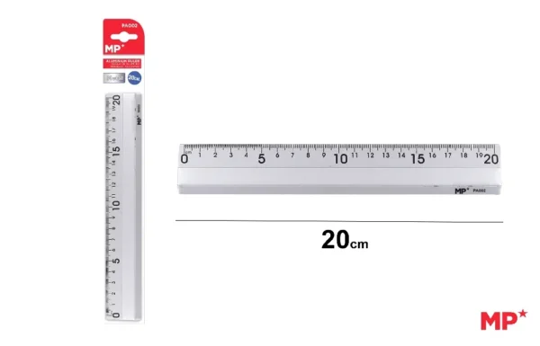 RÉGUA DE ALUMÍNIO 20 cm.