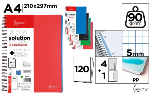 CADERNO A4 120 FOLHAS E 4 CAPAS.