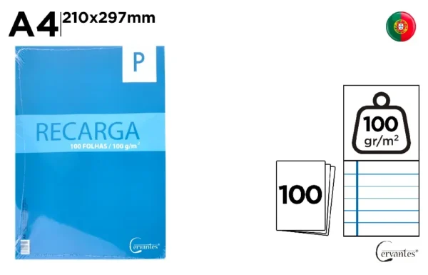 A4 100 g/m² 1 FAIXA HORIZONTAL.