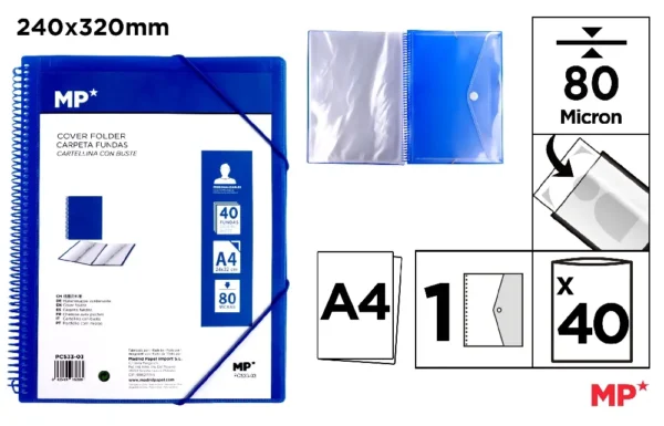 CAPA 40 MICAS A4 COM ESPIRAL TRANS MARIN