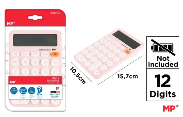 CALCULADORA DE ESTILO ROSA.