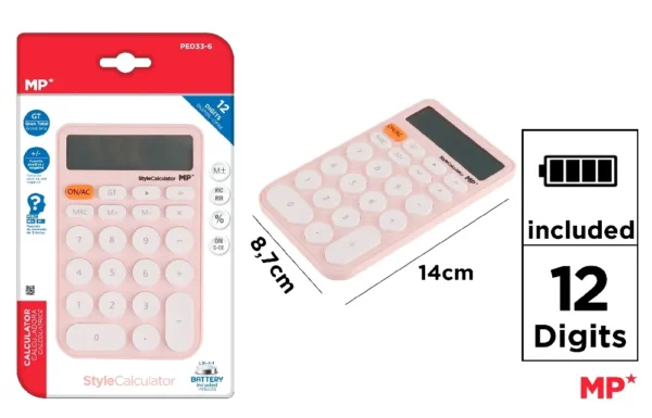 CALCULADORA DE ESTILO ROSA.