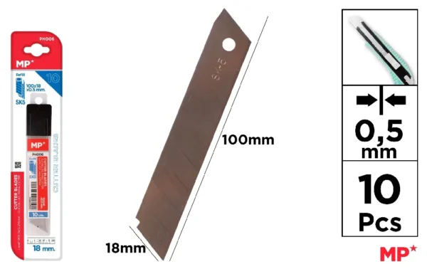 CORTADOR METÁLICO DE SUBSTITUIÇÃO 10 PCS