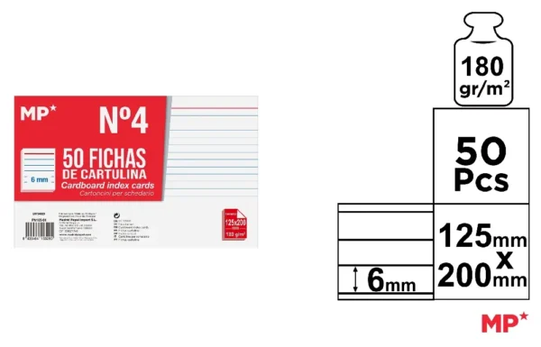 FOLHAS DE CARTÃO ALINHADO 125 x 200 mm.