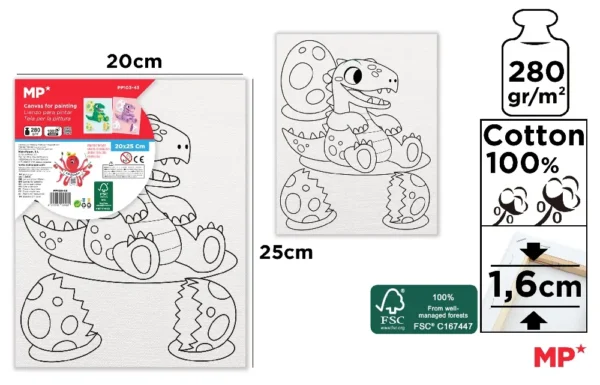 TELA INFANTIL PARA COLORIR 20 x 25 cm.