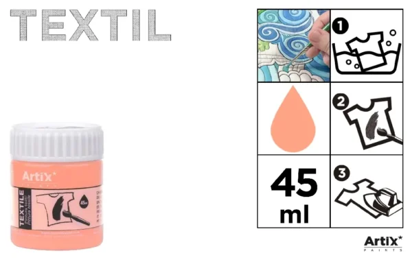 TINTA TÊXTIL DE CARNE 45 ml.