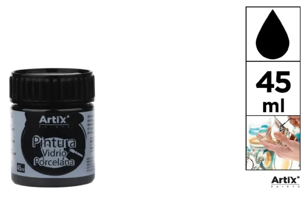 TINTA PARA CERÂMICA E VIDRO 45 ml COR PR