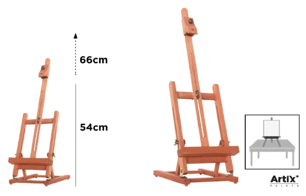 CAVALETE DE MESA 20 x 24 x 54 cm (66 cm.