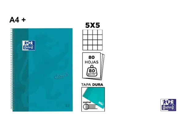 EUROPEANBOOK 1 A4+ 80H 5X5 OXFORD PACK A