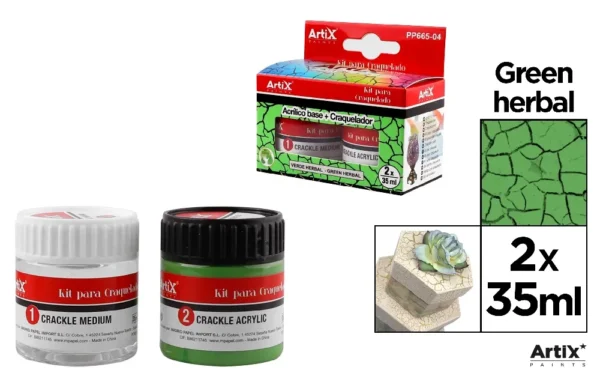 KIT PARA CRACQUEL 35 ml HERBAL GREEN