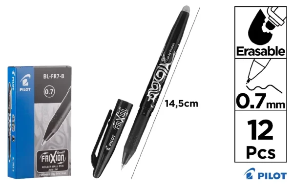 FRIXION BLACK APAGÁVEL 0.7 PILOT BIROS