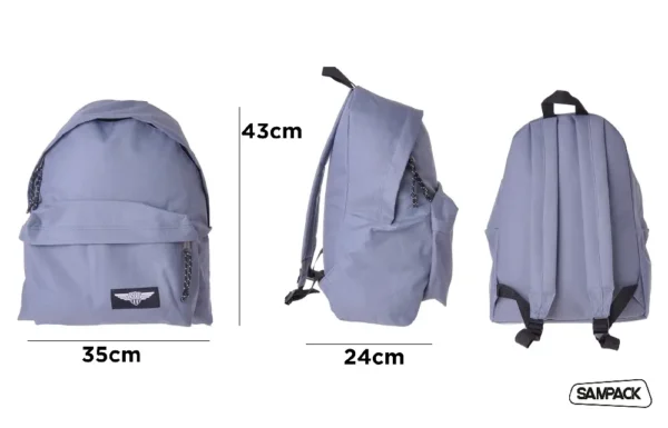 MOCHILA ECO CINZENTA GRANDE