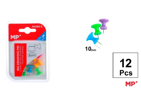 PIN FLUORESCENTE GRANDE 12 unid.