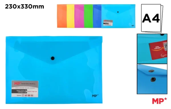 PASTA DE ENVELOPE COM PORTA-CARTÃO FLUOR