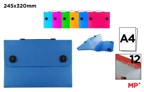 PASTA DE FOLE A4 DUPLO SNAP FLUORESCENTE