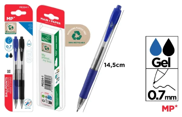 PONTA DA CANETA DE GEL 0,7 mm 2 PCS.