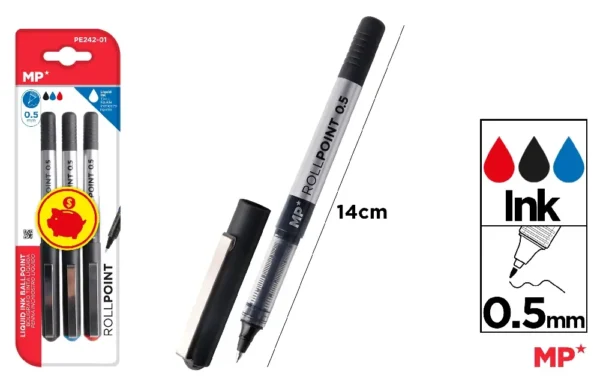 CANETA G5 TINTA LÍQUIDA PUNTA BALL 3 Uni