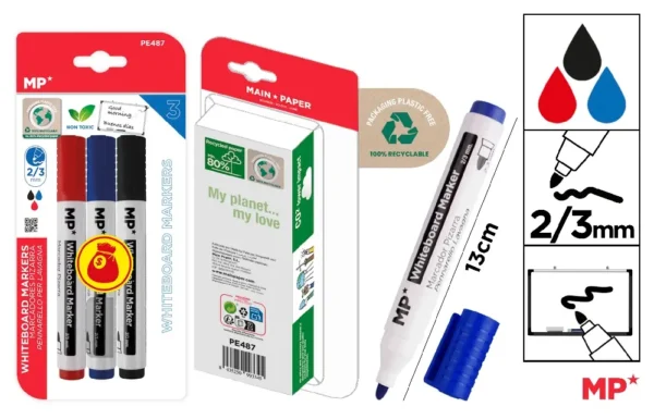 MARCADOR DE QUADRO NEGRO 3 PCS. PACOTE D