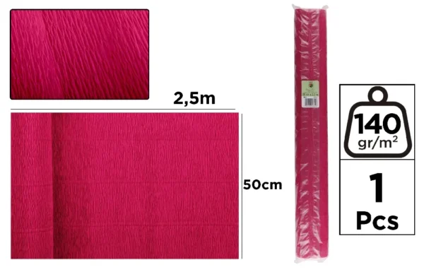 PAPEL CREPE FLORIST 140 g 50 x 250 cm VR