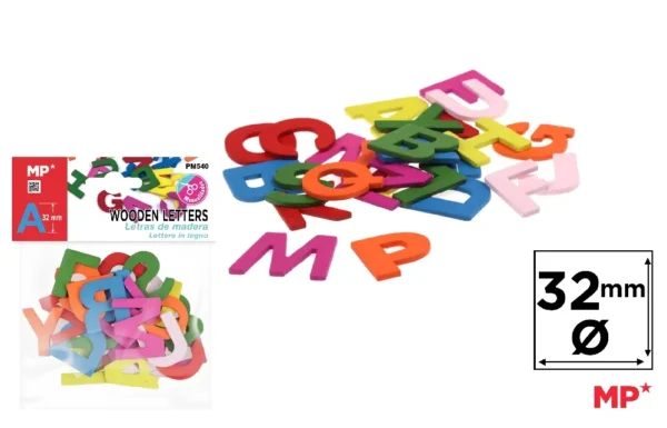 LETRAS DE MADEIRA 32 mm CORES