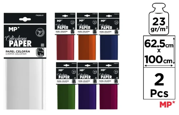 PAPEL CELÓFANO 62,5 x 100 2 Unidades
