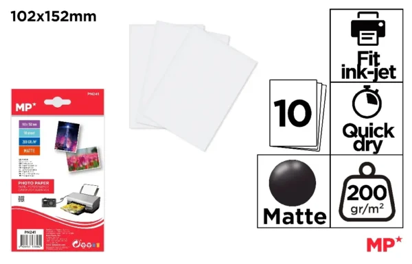 PAPEL FOTOGRÁFICO 10 FOLHAS