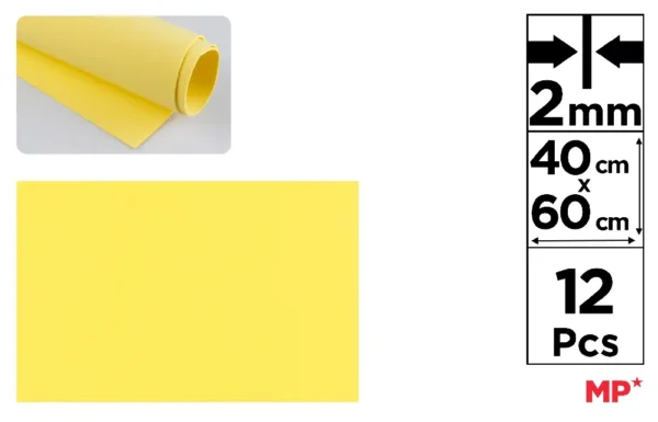ESPUMA EVA 40 x 60 cm AMARELO