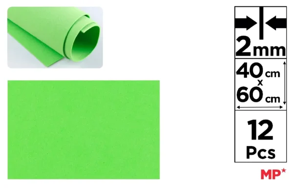 ESPUMA EVA 40 x 60 cm VERDE CLARO