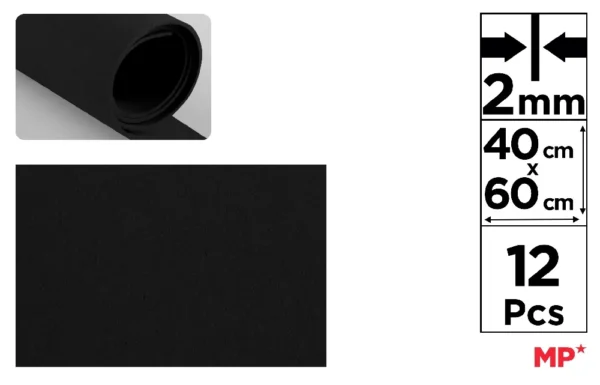 ESPUMA EVA 40 x 60 cm PRETO