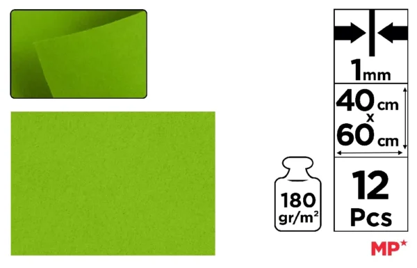 FELTRO 40 x 60 cm VERDE LIMÃO
