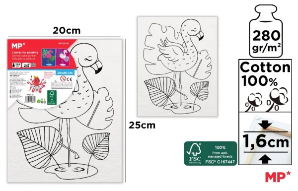 TELA INFANTIL PARA COLORIR 20 x 25 cm