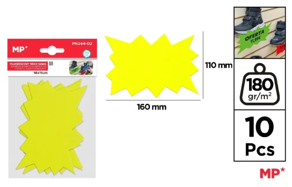ETIQUETAS DE PREÇOS FLUORESCENTES AMAREL