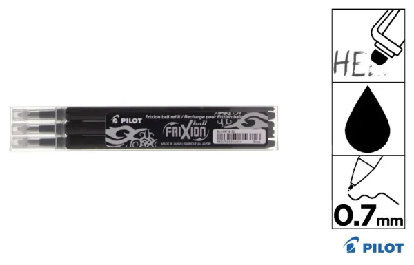 FRIXION BLACK REFILL 0.7 PILOT