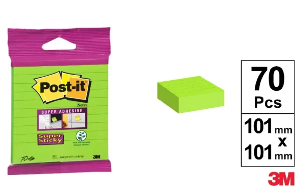 POST-IT BLOCK SUPER STICKY NOTES COM LIN