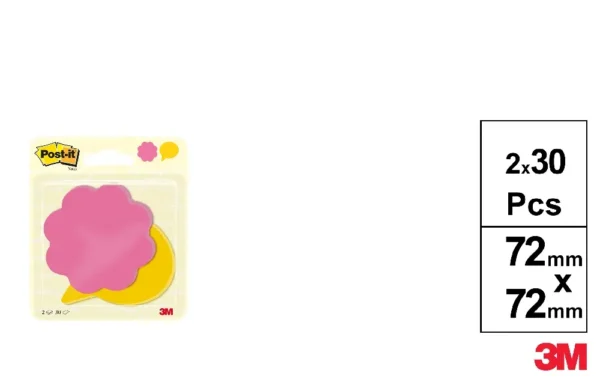 NOTAS POST-IT EM CUBO EM FORMA DE FLOR/B
