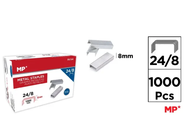BLISTER DE GRAMPOS DE METAL 24/8 1000 Un
