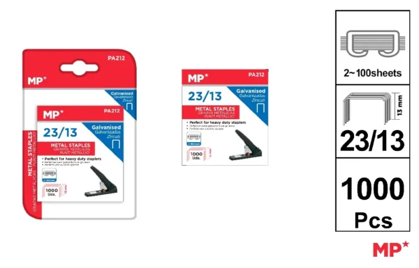 BLISTER DE GRAMPOS DE METAL 23/13 1000 U