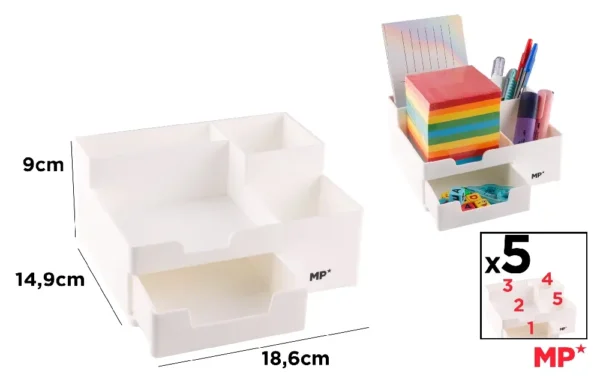 ORGANIZADOR DE MESA BRANCO
