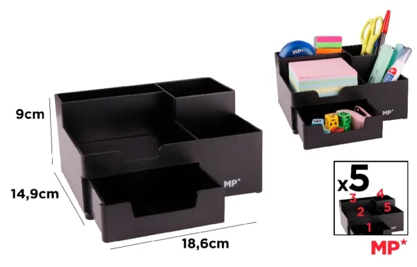 ORGANIZADOR DE DESKTOP PRETO