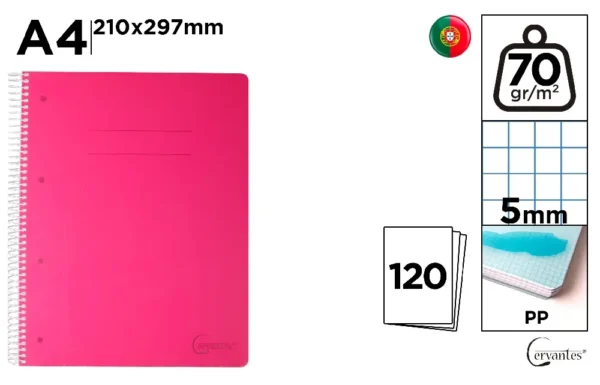 CAPA REVESTIDA PP CAPA NOTEBOOK A4 70 g/