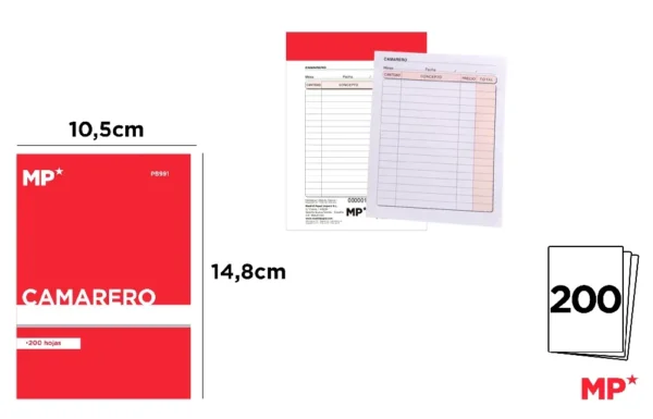 GARÇOM LIVRO DE CHEQUES A6 200 FOLHAS