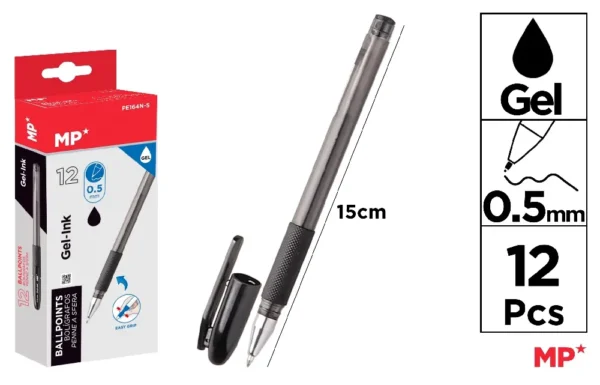 CANETA DE TINTA GEL PRETA PONTA 0.5 mm