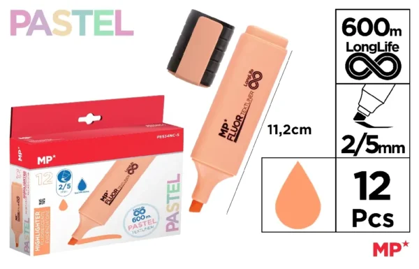 MARCADOR PASTEL LARANJA CLARO