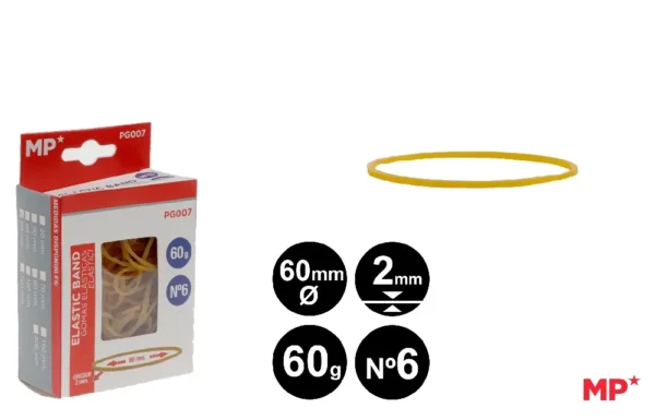 BANDAS ELÁSTICAS 60 g 60 x 2 mm