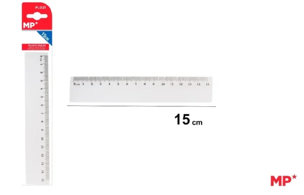 RÉGUA DE PLÁSTICO 15 cm